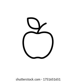 Apfel, Fruchtsymbol. Einfache Linie, Umrisslinien, Vektorelemente von Agrarikonen für i und ux, Website oder mobile Anwendungen