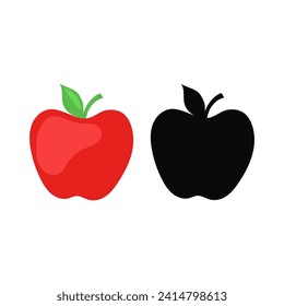 Icono de fruta de manzana. Icono simple sobre fondo blanco