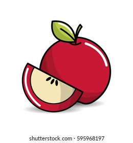 apple fruit icon stock