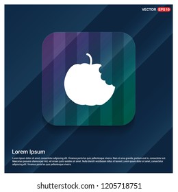 Apple fruit icon - vector icon