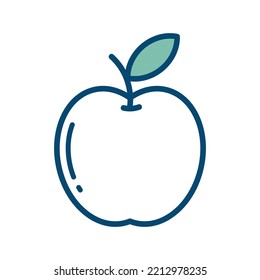 apple fruit icon vector design template in white background