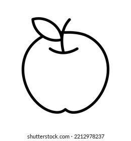 apple fruit icon vector design template in white background