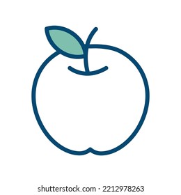 apple fruit icon vector design template in white background