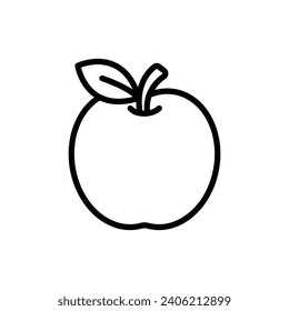 apple fruit icon vector design template simple and clean