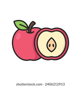 apple fruit icon vector design template simple and clean