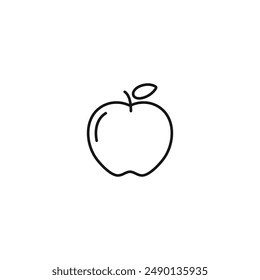 Apple fruit icon vector. EPS 10 editable vector