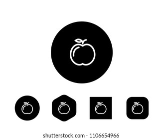 Apple Fruit Icon Vector Illustration