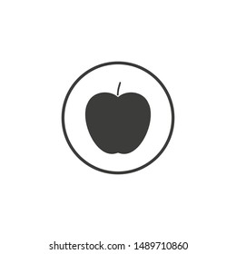 Apple, fruit icon. Vector illustration, flat design.