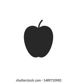 Apple, fruit icon. Vector illustration, flat design.