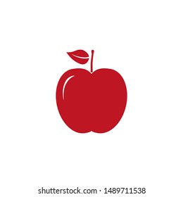 Apple, fruit icon. Vector illustration, flat design.