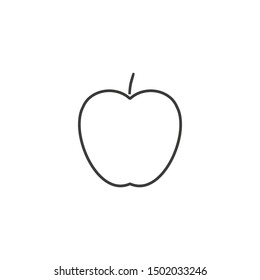 Apple, fruit icon. Vector illustration, flat design.