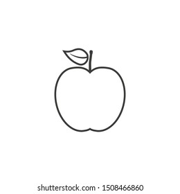 Apple, fruit icon. Vector illustration, flat design.