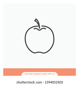 Apple fruit Icon Vector Illustration