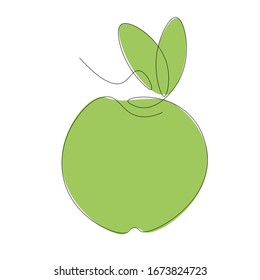 Ilustración vectorial de icono de fruta de Apple