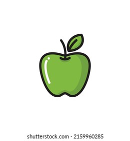 Ilustración vectorial de icono de fruta de Apple