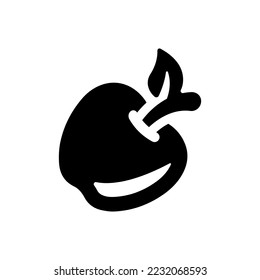 Apple fruit icon (vector illustration)