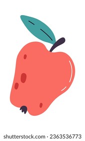 Apple Fruit Icon Vector Illustration