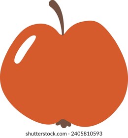 Apple Fruit Icon Vector Illustration