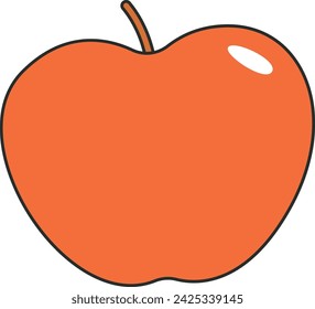 Apple Fruit Icon Vector Illustration