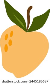 Apple Fruit Icon Vector Illustration
