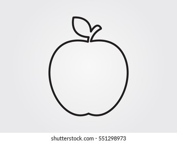 apple, fruit, icon, vector illustration eps10