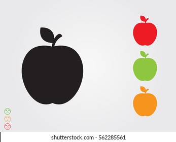 apple, fruit, icon, vector illustration eps10