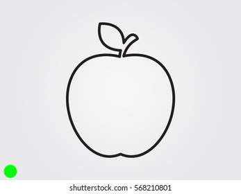 apple, fruit, icon, vector illustration eps10