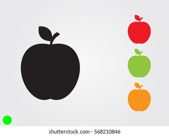 apple, fruit, icon, vector illustration eps10