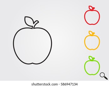 apple, fruit, icon, vector illustration eps10
