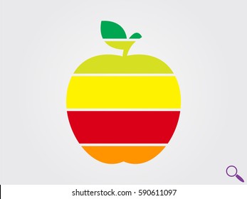 apple fruit, icon, vector illustration eps10
