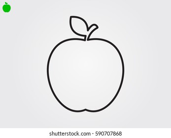 apple, fruit, icon, vector illustration eps10