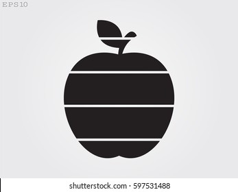 apple, fruit, icon, vector illustration eps10