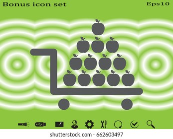 apple fruit icon, vector illustration eps10