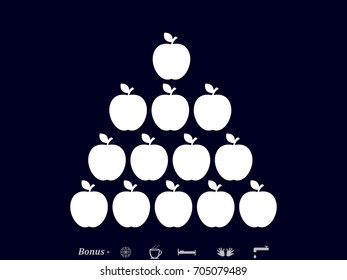 apple, fruit, icon, vector illustration eps10