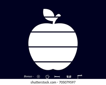 apple, fruit, icon, vector illustration eps10