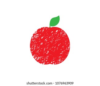 Apple Fruit Icon Vector Logo Template Illustration Design