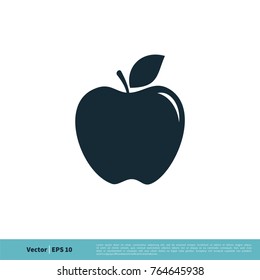 Apple Fruit Icon Vector Logo Template Illustration Design. Vector EPS 10.