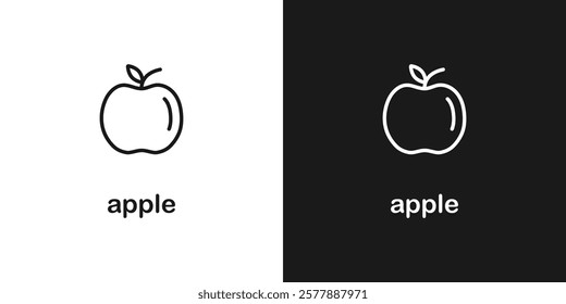Apple fruit icon. Apple fruit vector icon. Fruit symbols for your web design. Fruits icon