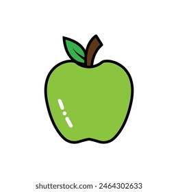 apple fruit icon vector template illustration logo design