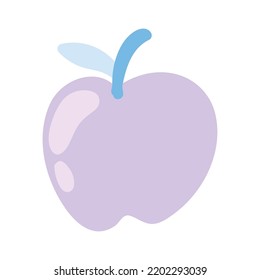 fondo blanco del icono de la fruta de la manzana