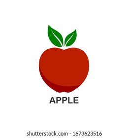 Apple fruit illustration logo vector