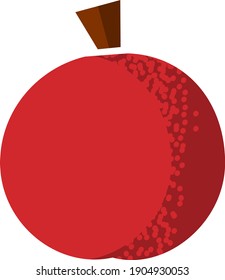 Icono gráfico ilustrativo de vectores de frutos de manzana o peatones de clipart aislados	
