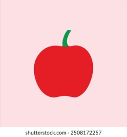 Diseño de Imagen de fruta de manzana con fondo rosa