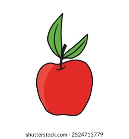 Diseño aislado de la fruta de manzana sobre fondo blanco.