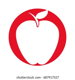 apple fruit isolated icon