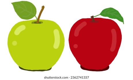 apple fruit isolated on white background, fruit vector illustration