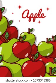 apple fruit juicy sweet poster