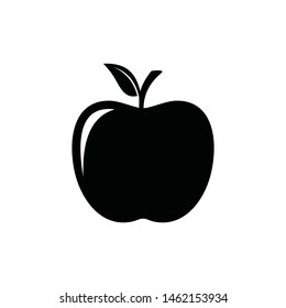 Apple fruit with leaf flat vector icon for food apps and websites, Apple Fruit Logo 