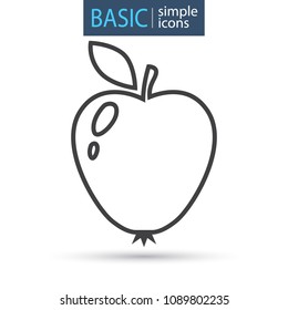 Apple fruit line icon