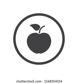 Apple fruit line icon set design template vector isolated illustration